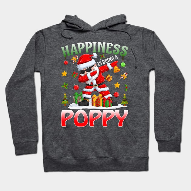 Happiness Is Being A Poppy Santa Christmas Hoodie by intelus